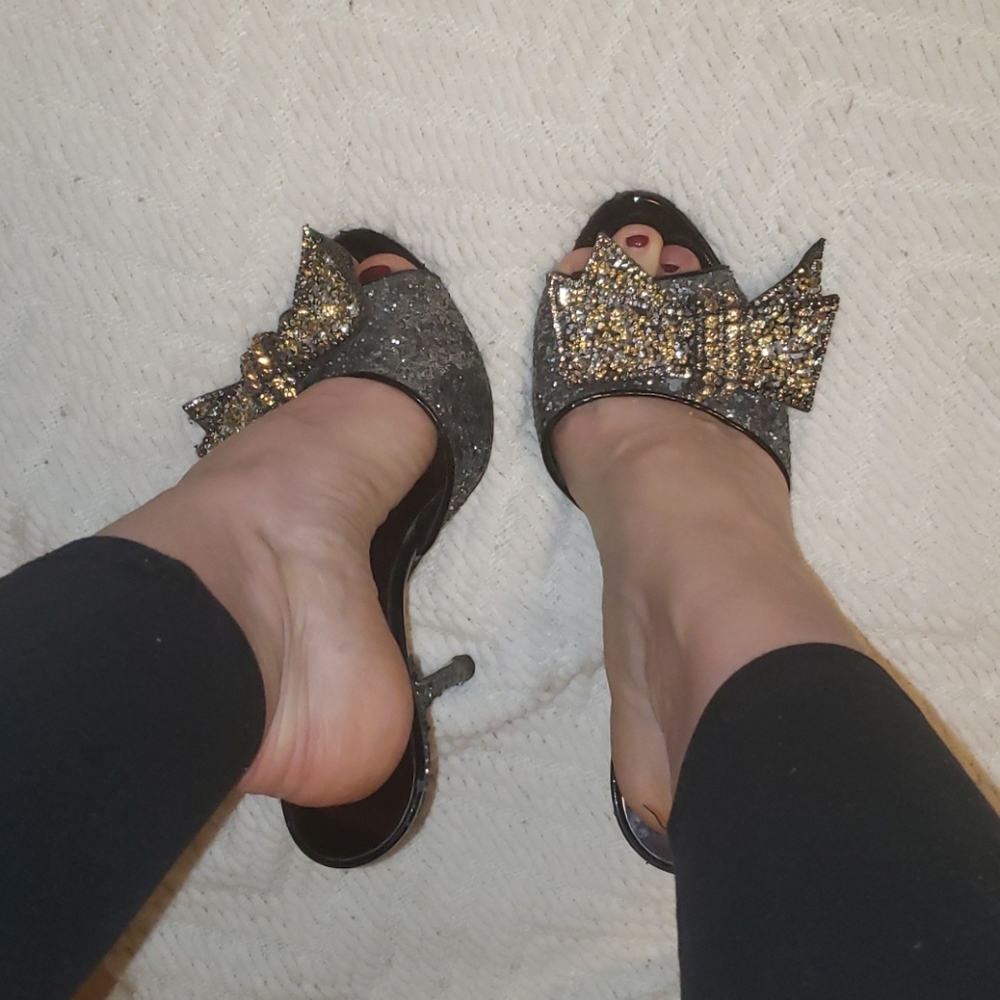 Miu Miu prada glitter mules shoes size 8 - Picture 4 of 11